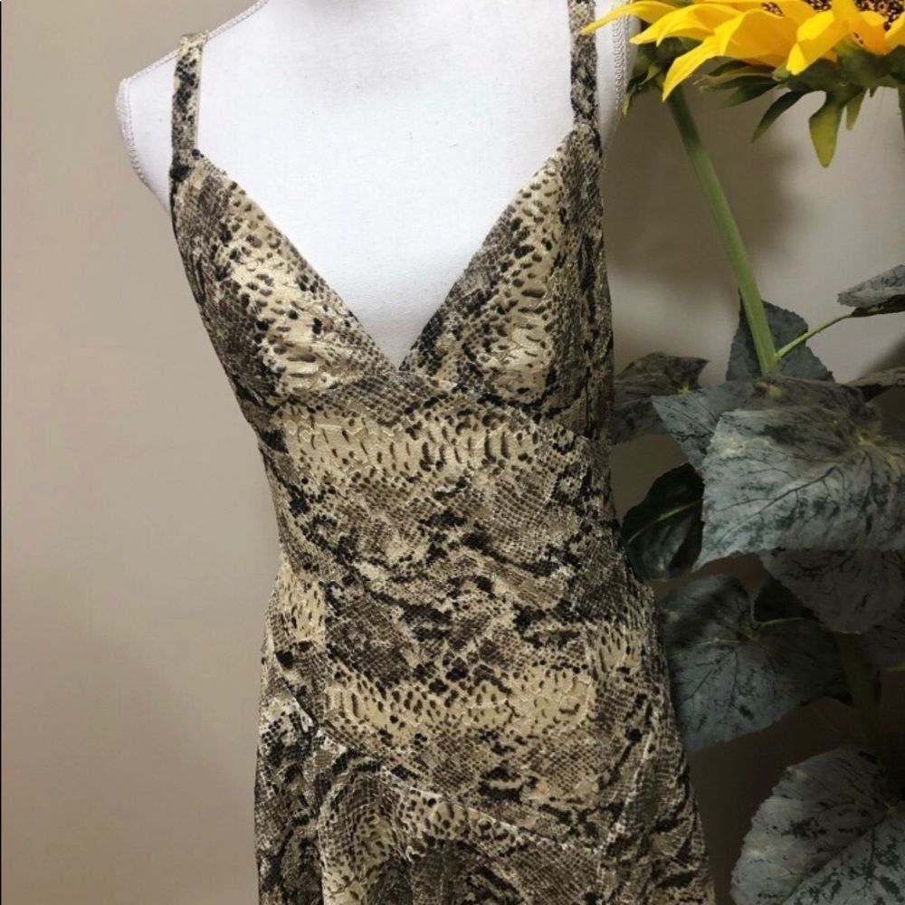 NWOT Free People Midnight dance snake print lace dress size 0 - Picture 3 of 8